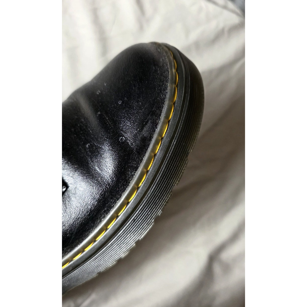 Dr. Martens Zavala Black Leather Combat Boots Women’s 7 / Men’s 6 - Picture 10 of 11